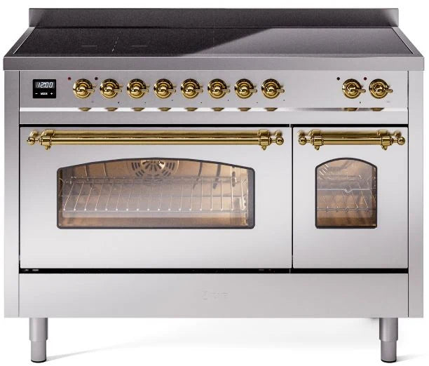 48 Induction Range with Electric Oven in Stainless Steel N556