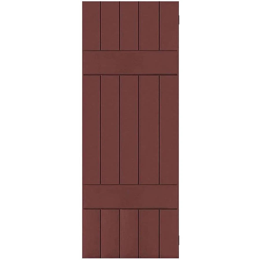 18 in. x 47 in. Exterior Real Wood Pine Board and Batten Shutters Pair P742