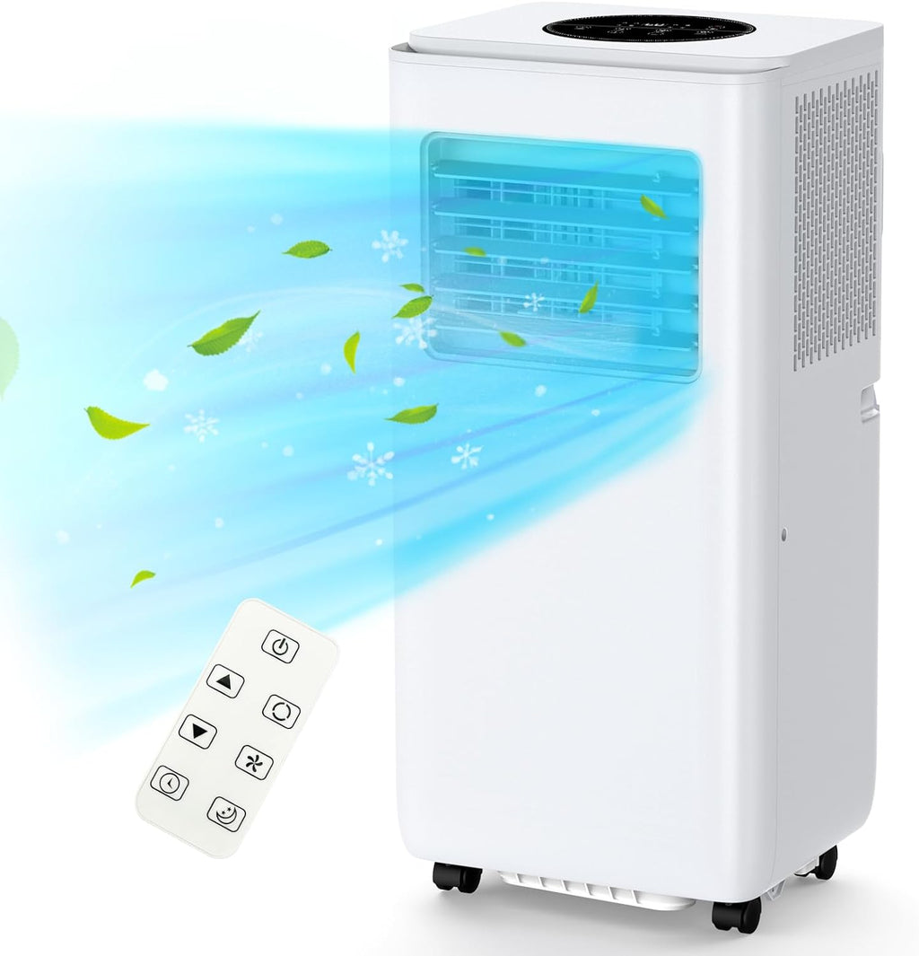 8,000 BTU Portable Air Conditioner with Dehumidifier and Fan Modes, White W691458