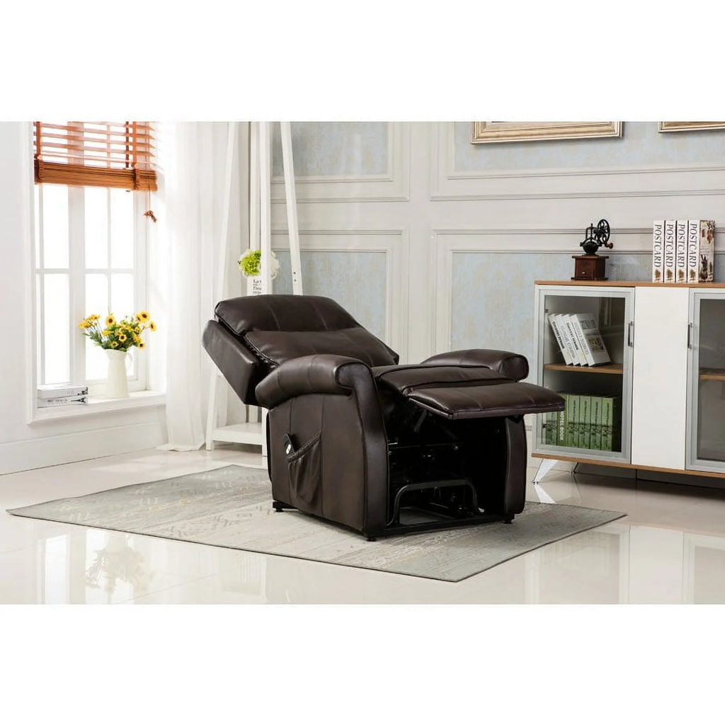 Faux Leather Lift Chair in Brown A108