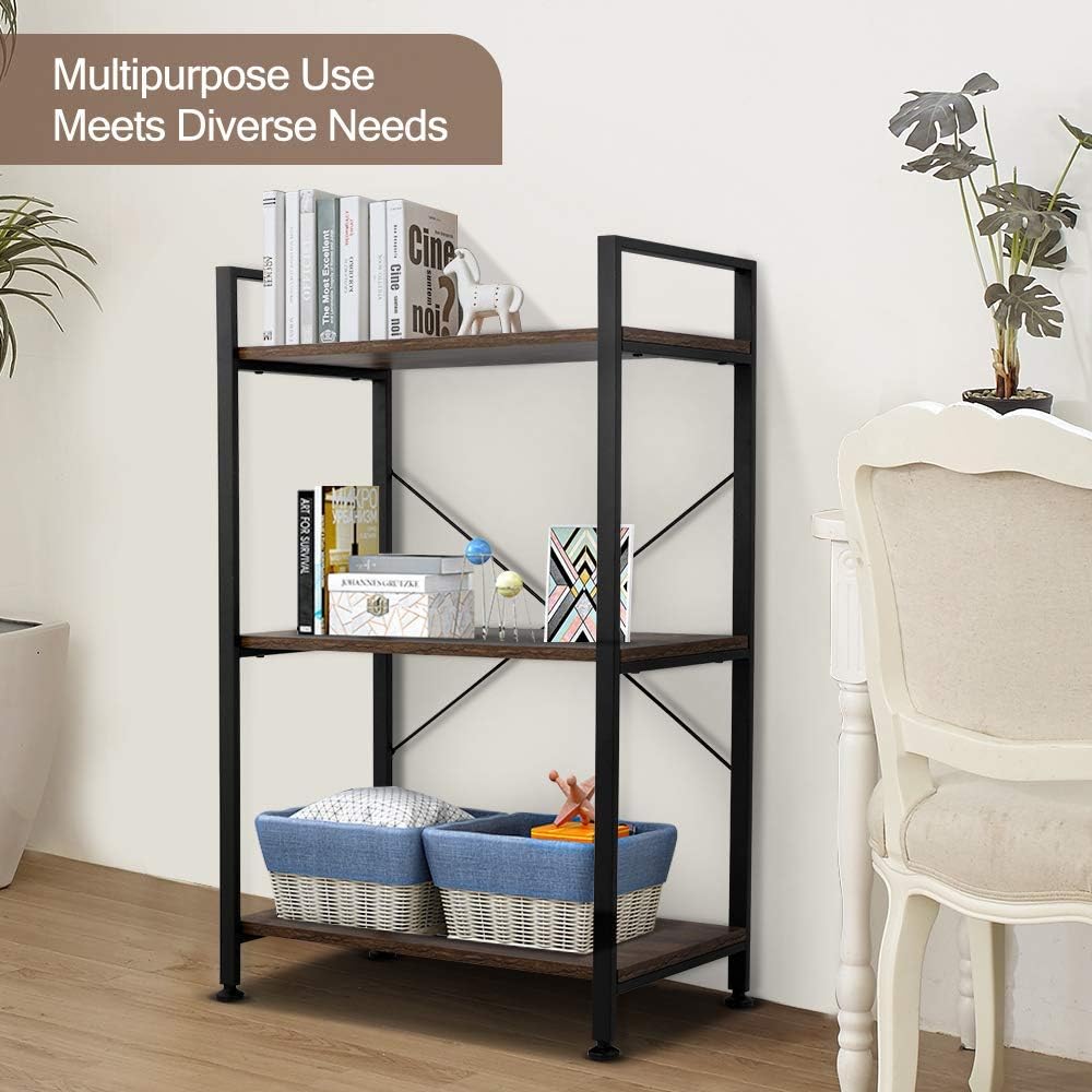 3 Tier Metal Frame Bookshelf W99511