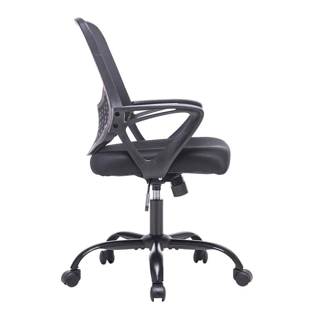 Black Swivel Mesh Chair with Armrest T46364