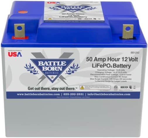 50 Ah 12V Group 24 LiFePO4 Deep Cycle Battery B51007