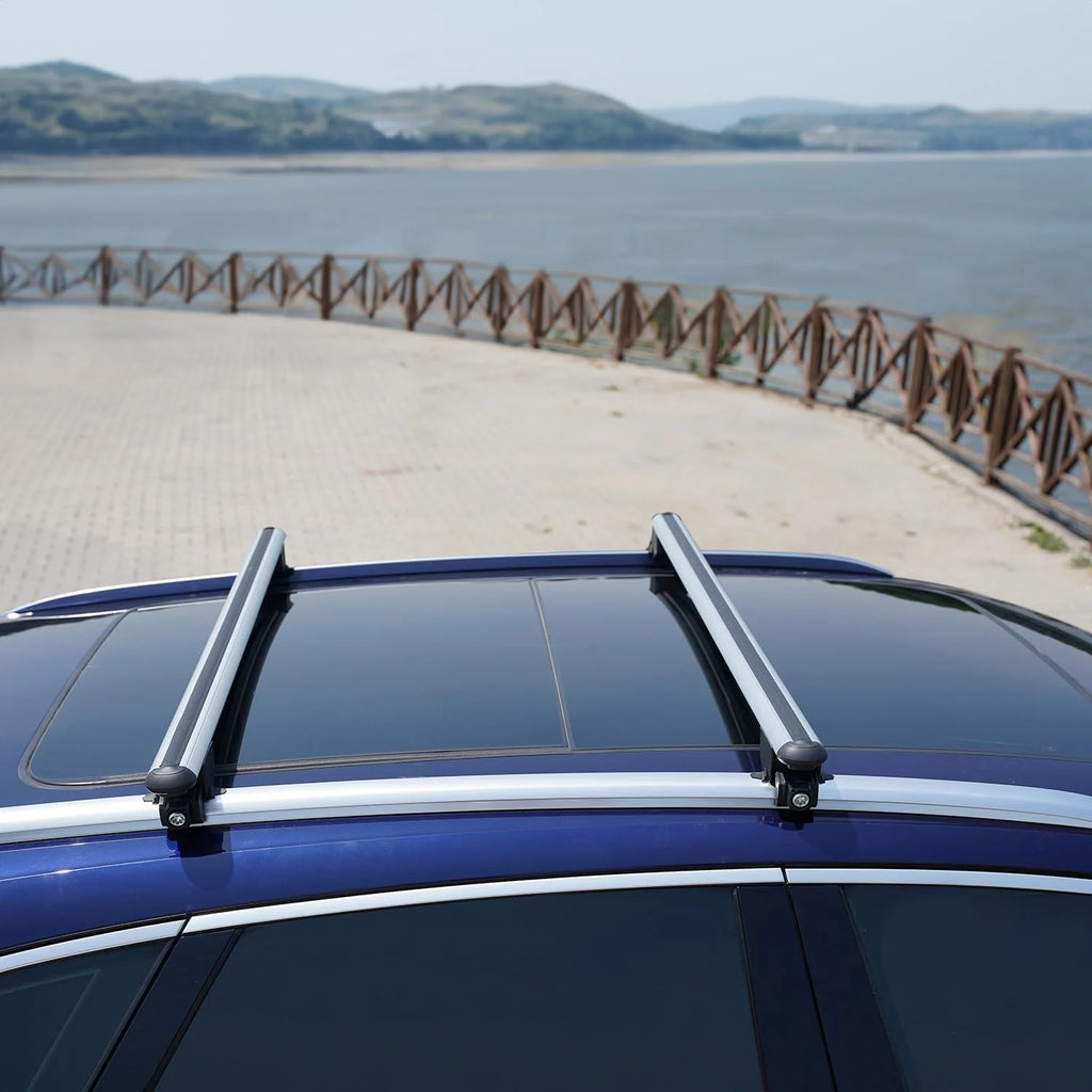Silver Roof Racks Cross Bars Luggage Carrier Set K71159