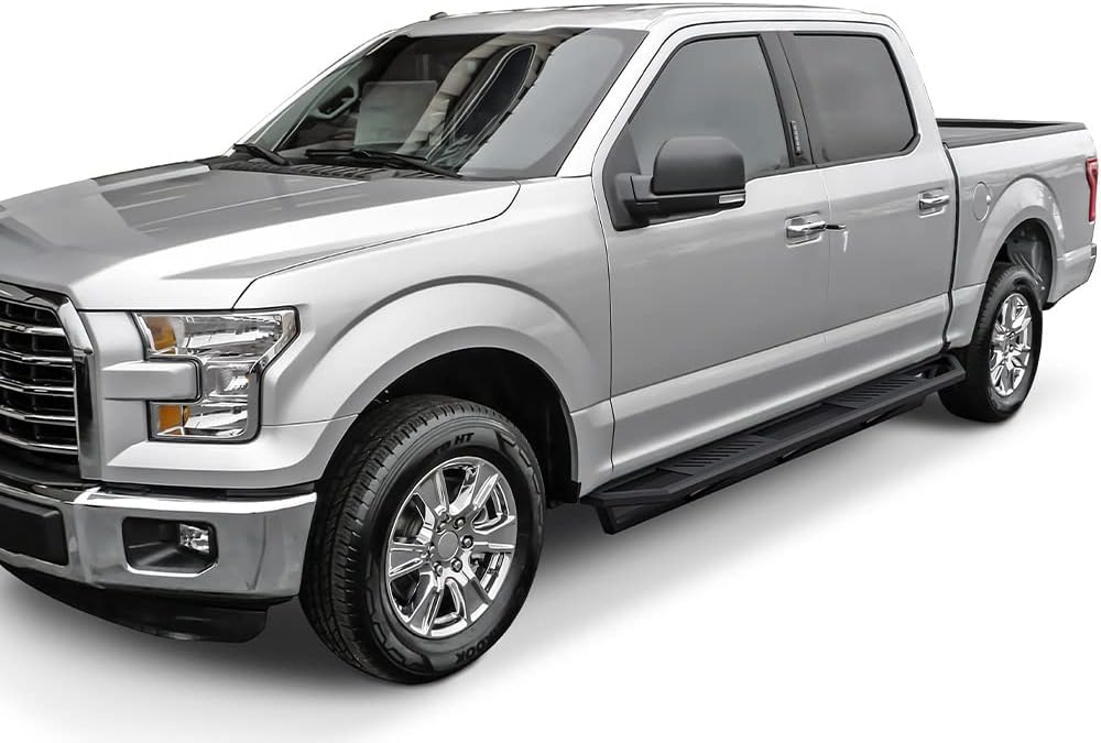 Aluminum Side Steps Compatible with Ford F150 SuperCrew Cab & F-250 F-350 Super Duty Crew Cab D909
