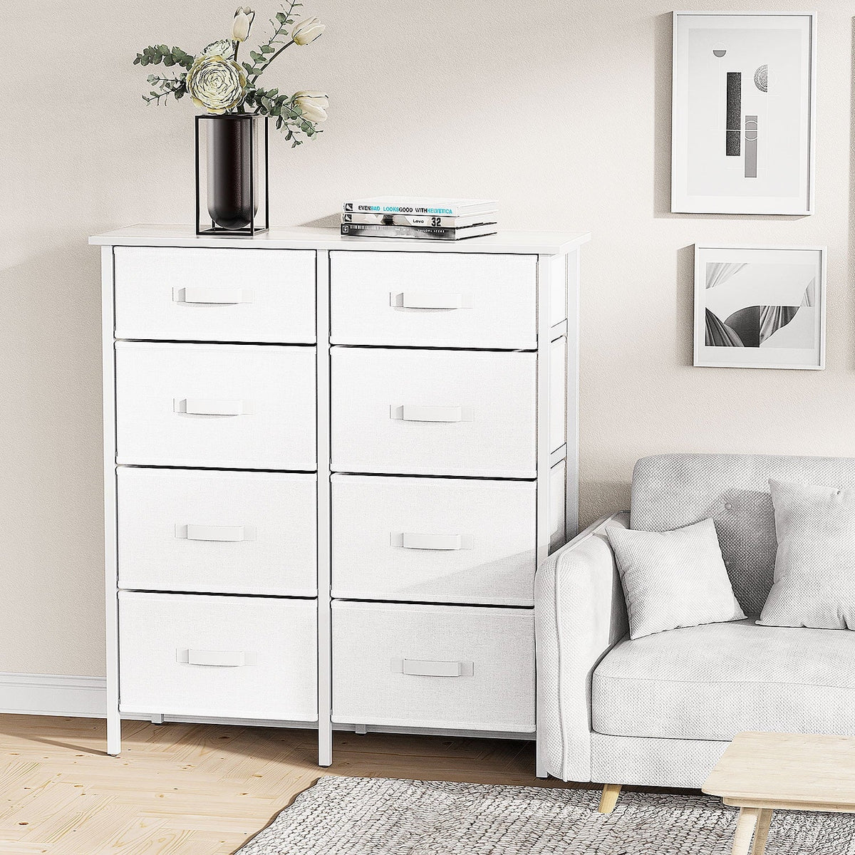 Gray 11 Drawer Chest of Drawers X564