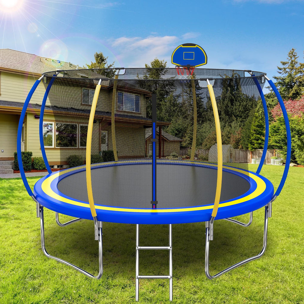 12FT Round Trampoline with Enclosure Net & Hoop Y7007