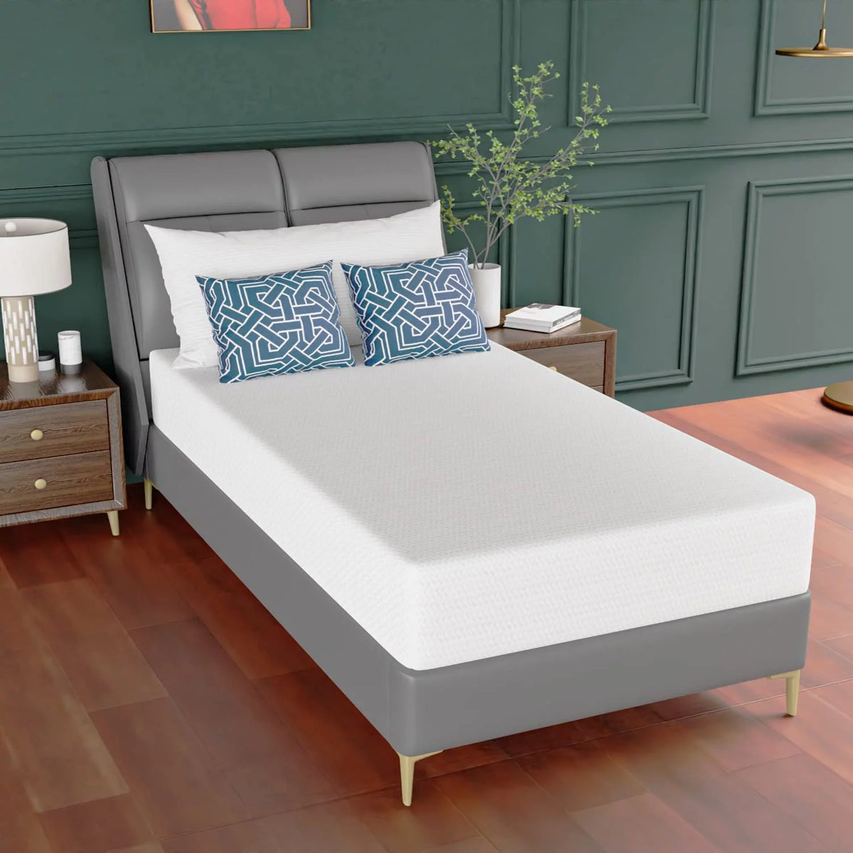 10 Inch Green Tea Memory Foam Twin Mattress G9484