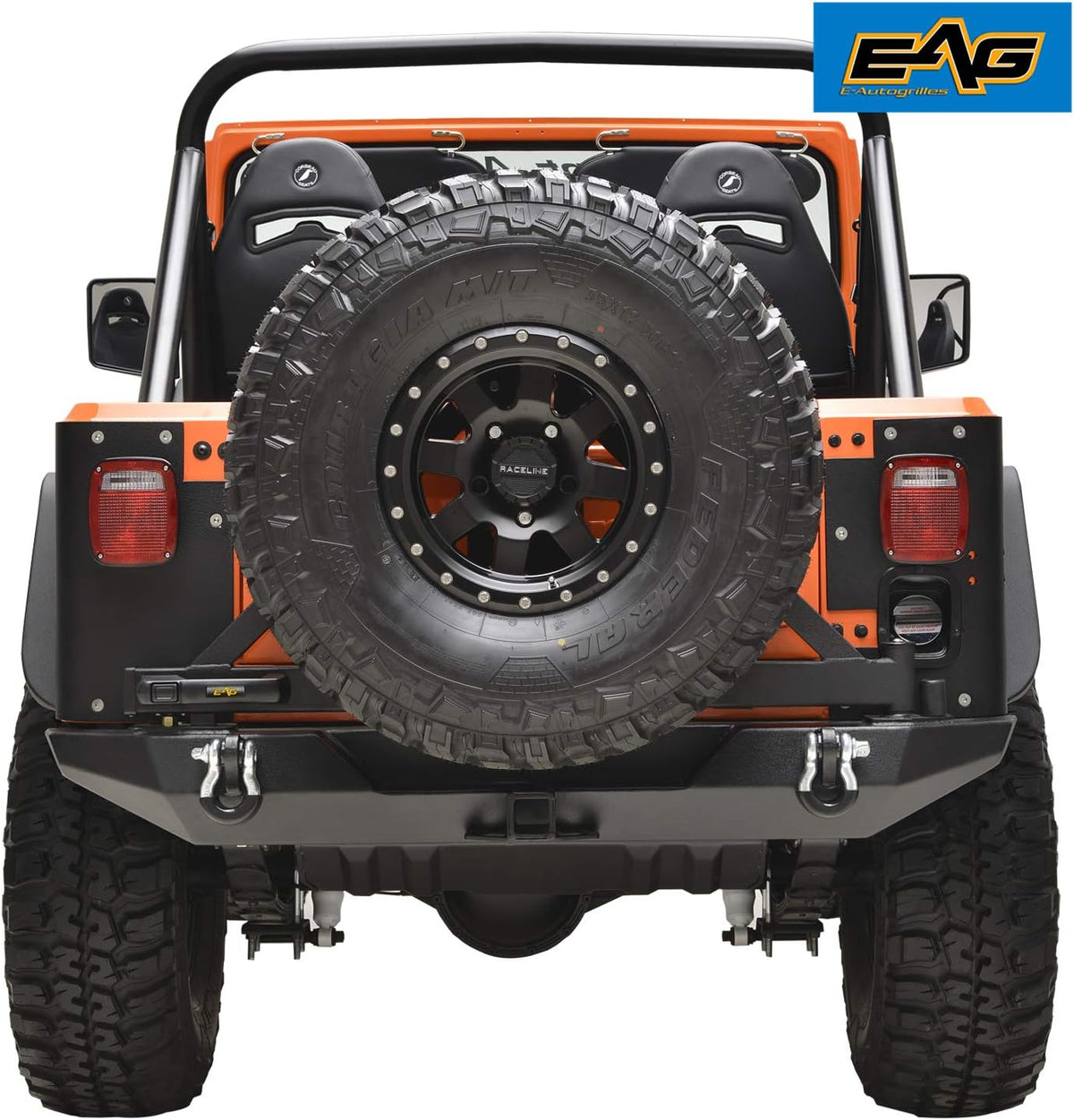 Rock Crawler Rear Bumper with Tire Carrier Z5347