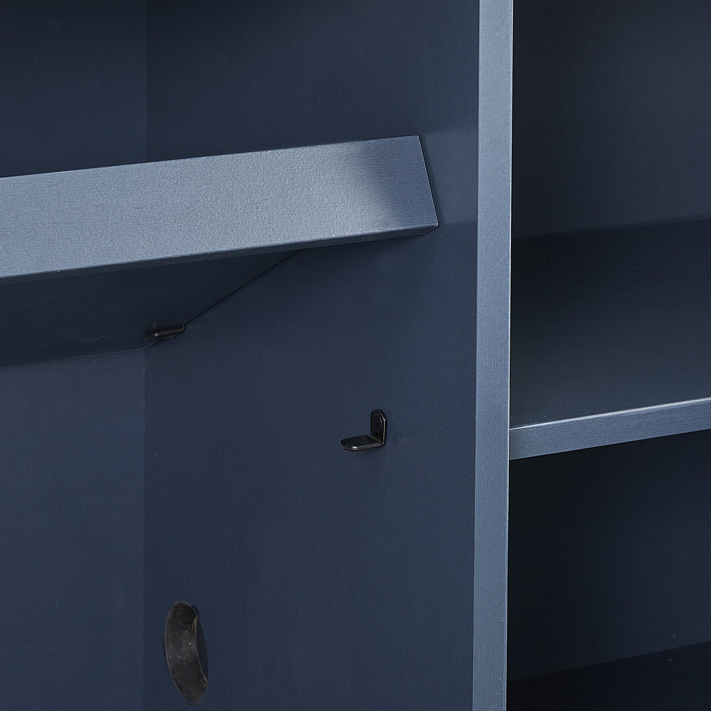 Navy Blue 64 inch TV Stand with Adjustable Shelf O1986